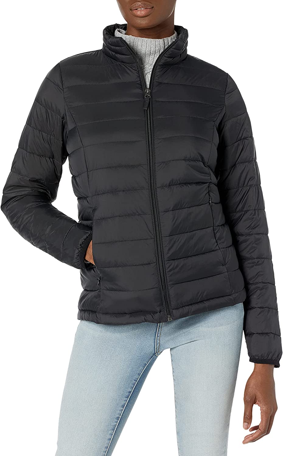 Amazon Essentials Women's Lightweight Long-Sleeve Water-Resistant Puffer Jacket (Available in Plus Size)