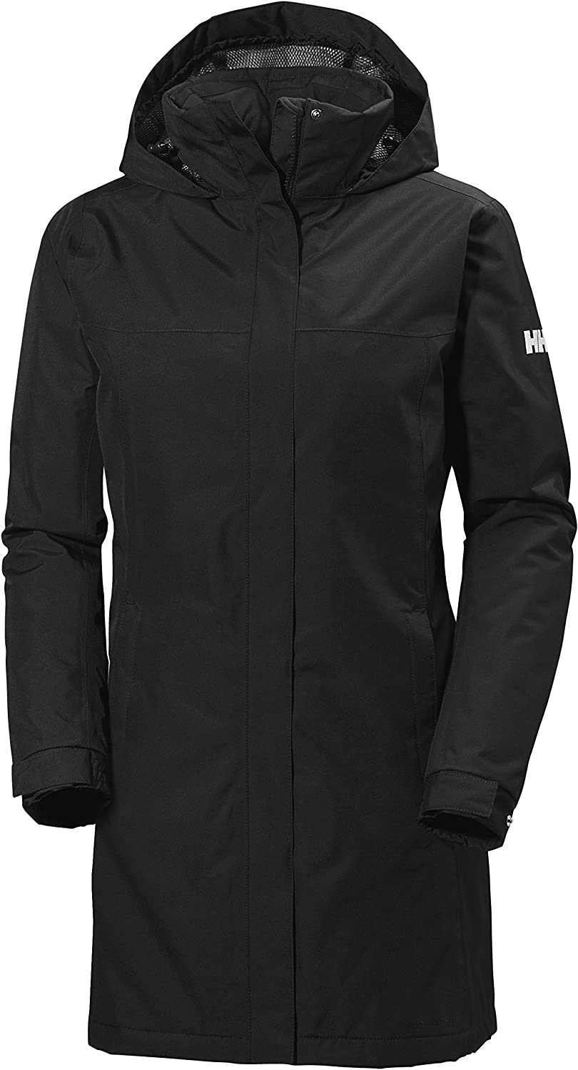 Helly-Hansen Womens Aden Insulated Waterproof Windproof Breathable Long Length Packable Hood Rain Coat Jacket