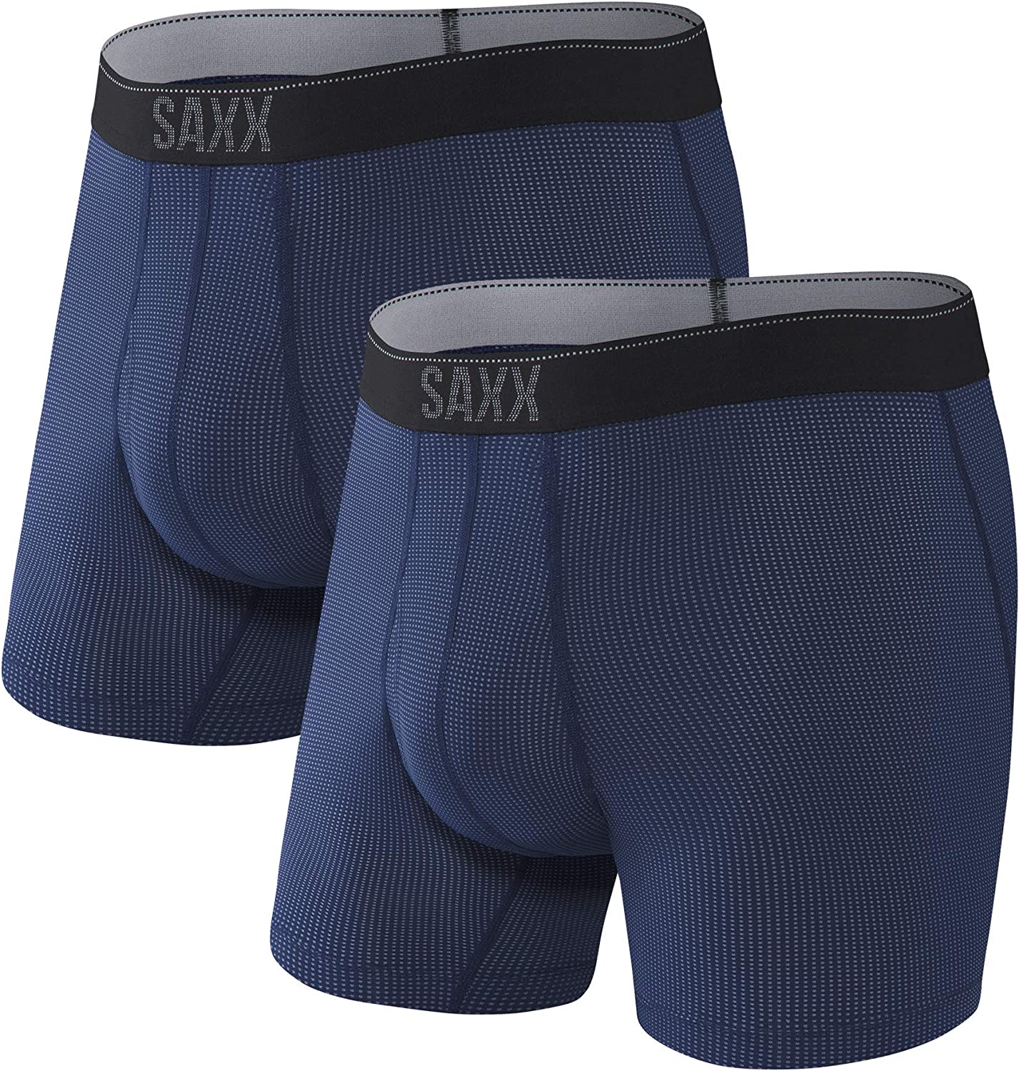 SAXX Men's Underwear – Quest Quick Dry Mesh Boxer Briefs with Built-in Pouch Support - Underwear for Men, Pack of 2