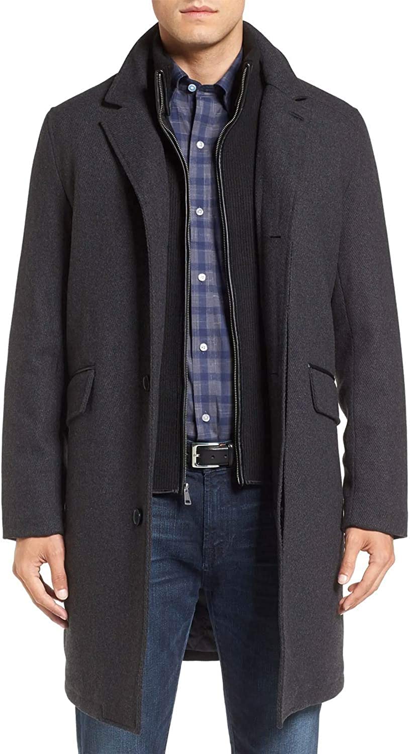 Cole Haan Men's Classic Topper Jacket with Knit Bib