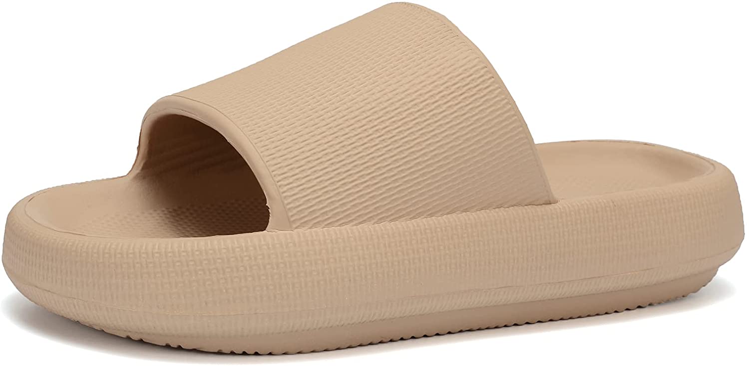 EQUICK Cloud Slides Pillow Slippers for Women and Men | Shower Slippers Bathroom Sandals | Ultra Soft | Cushioned Thick Sole | Indoor & Outdoor