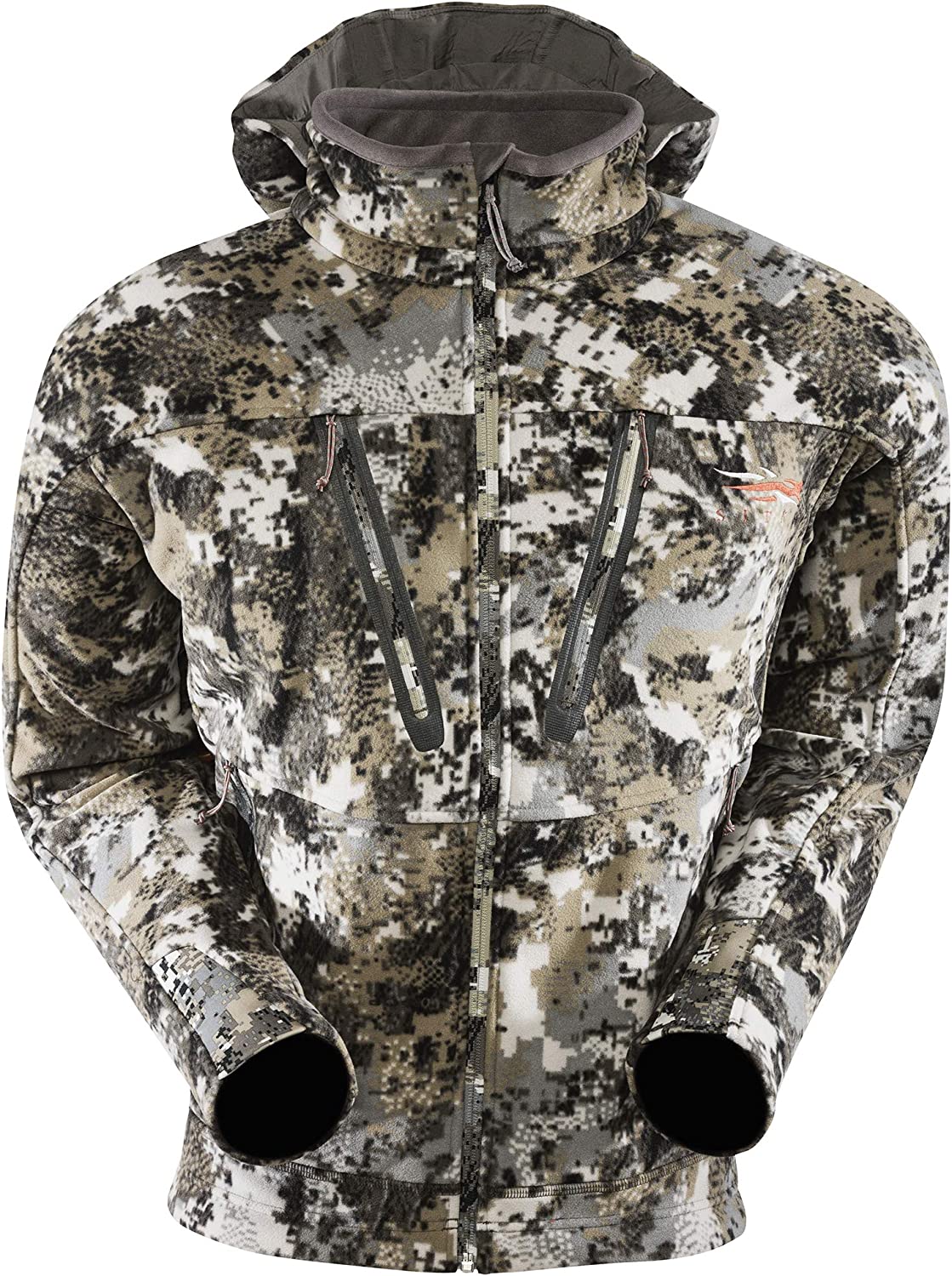 SITKA Gear Men's Stratus Windstopper Water Repellent Ultra-Quiet Fleece Hunting Jacket with Removable Hood