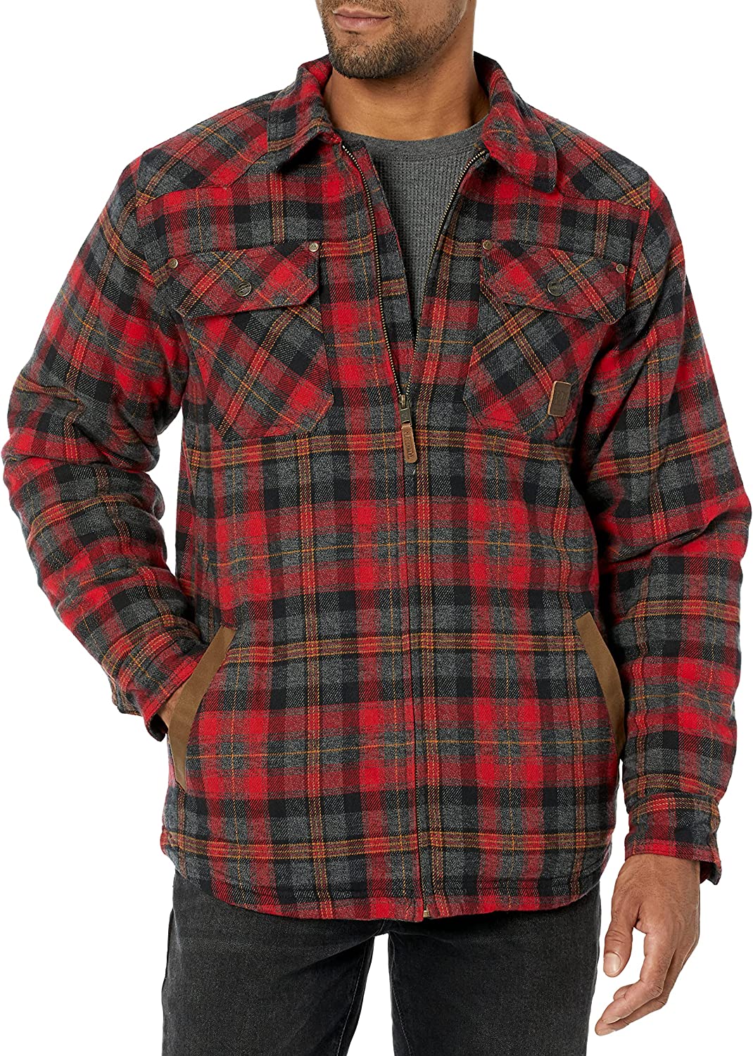 Legendary Whitetails Men's Tough as Buck Berber Lined Flannel Shirt Jacket