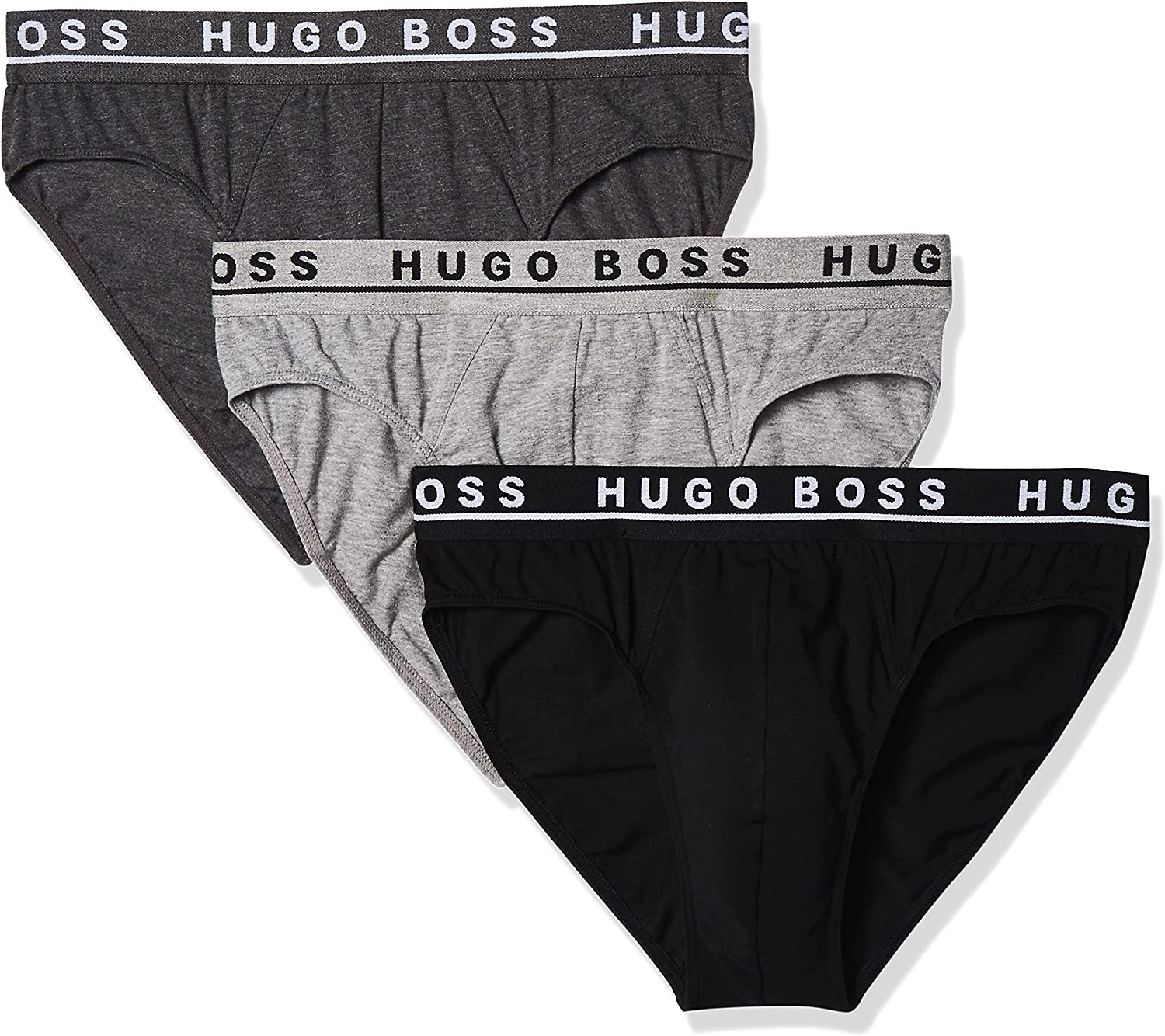Hugo Boss Men's 3-Pack Classic Regular Fit Stretch Briefs