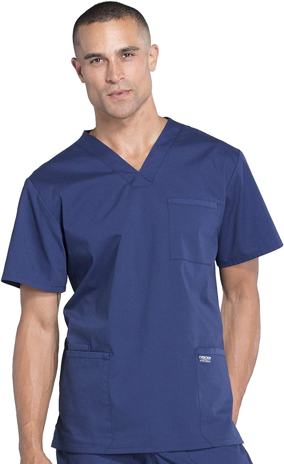 Cherokee Men Scrubs Top Workwear Professionals V-Neck WW695