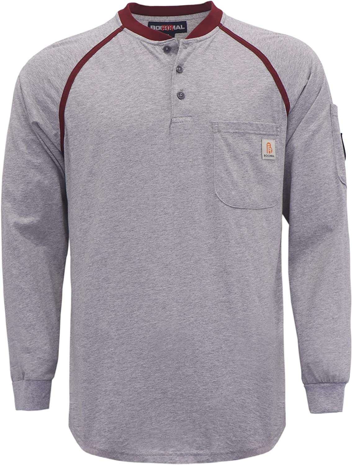 BOCOMAL FR Shirts 5.5oz Light Weight for Summer Henley Shirts Flame Resistant/Fire Retardant Shirt