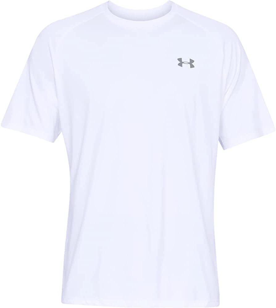 Under Armour Men's Tech 2.0 Short-Sleeve T-Shirt , White (100)/Overcast Gray, Small