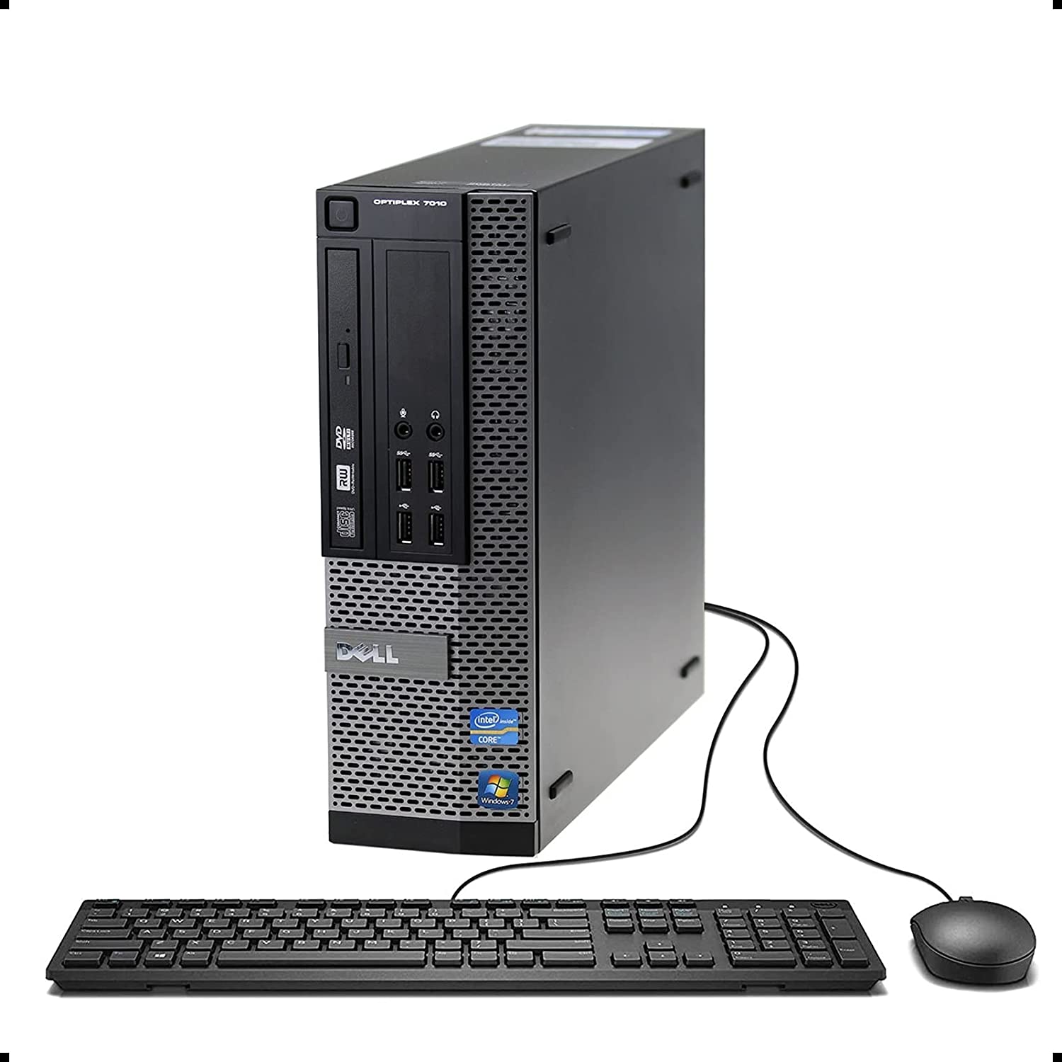 Dell Optiplex 7010 Desktop Computer - Intel Core i7 Up to 3.8GHz Max Turbo Frequency, 16GB DDR3, New 1TB SSD, Windows 10 Pro 64-Bit, WiFi, USB 3.0, DVDRW, 2X Display Port (Renewed)