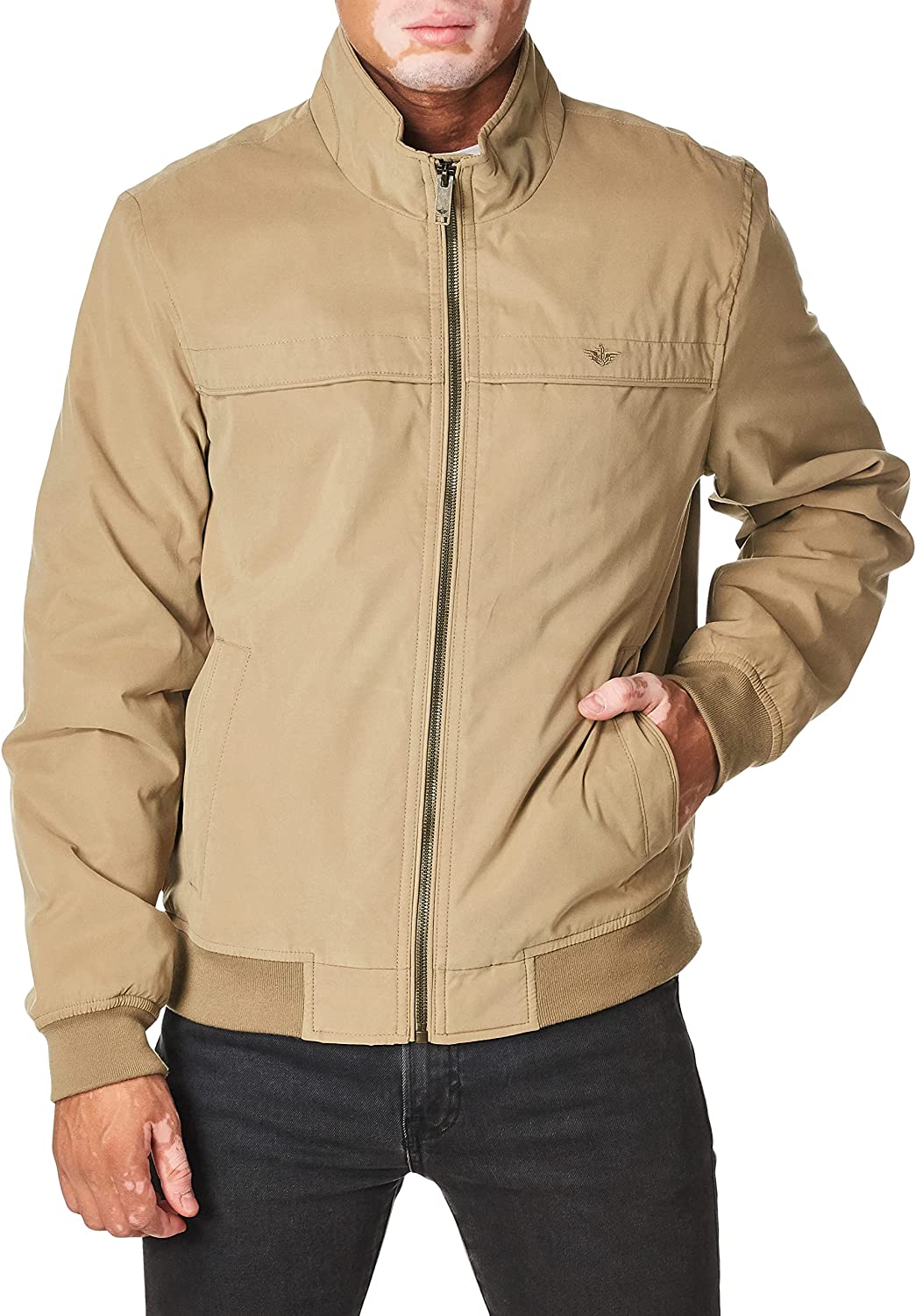 Dockers Men's Microtwill Golf Bomber Jacket