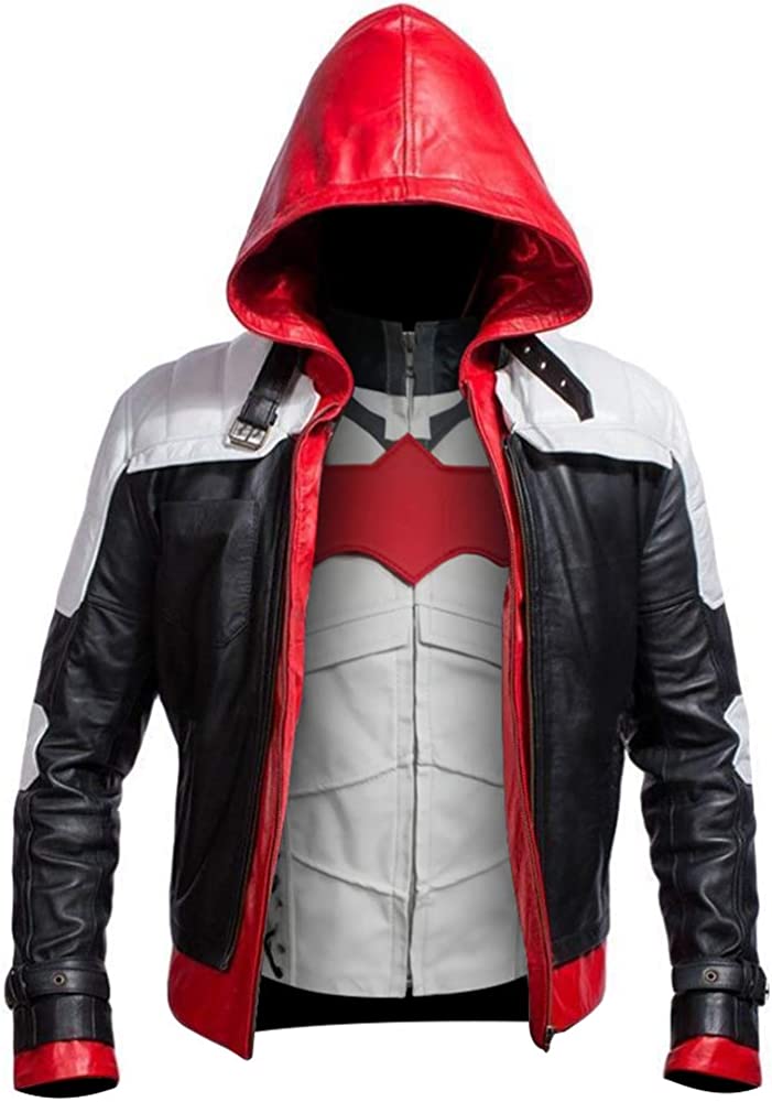 Arkham Knight Red Hooded Bat Style Vest and Jacket 2 in 1 - Premium Quality