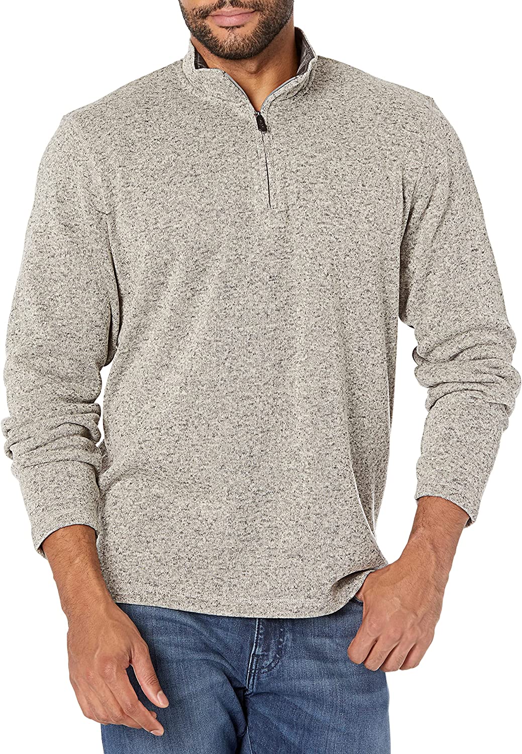 Wrangler Authentics Men's Long Sleeve Fleece Quarter-Zip