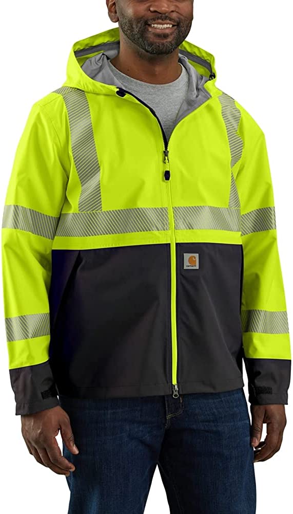 Carhartt Men's Big & Tall High-Visibility Storm Defender Loose Fit Light Weight Class 3 Jacket