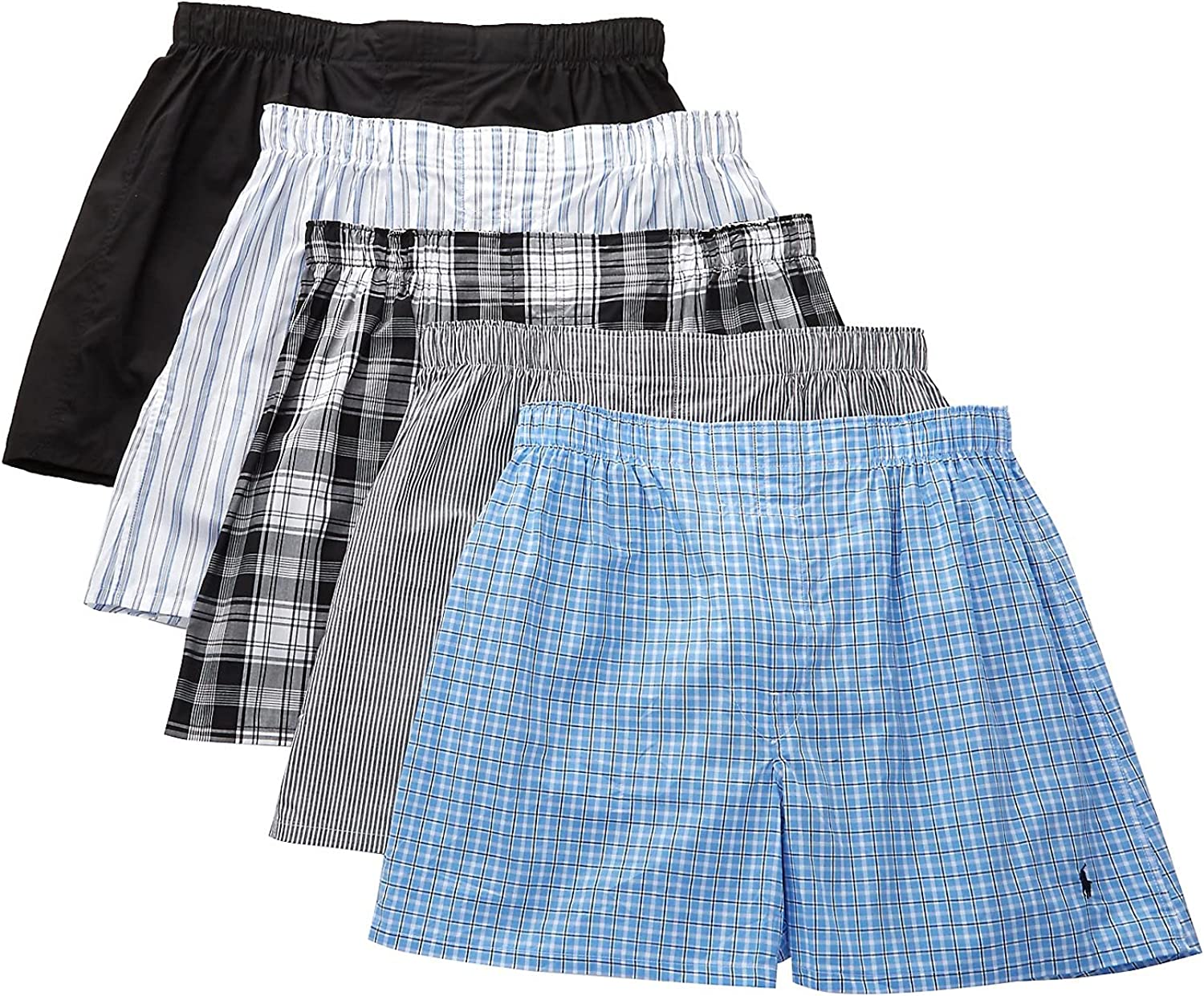 Polo Ralph Lauren Underwear Men's Classic Fit Woven Boxers 5 Pack