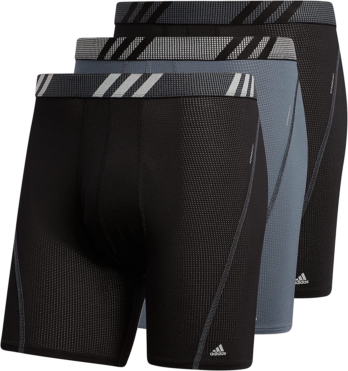 adidas Men's Sport Performance Mesh Boxer Brief Underwear (3-Pack)