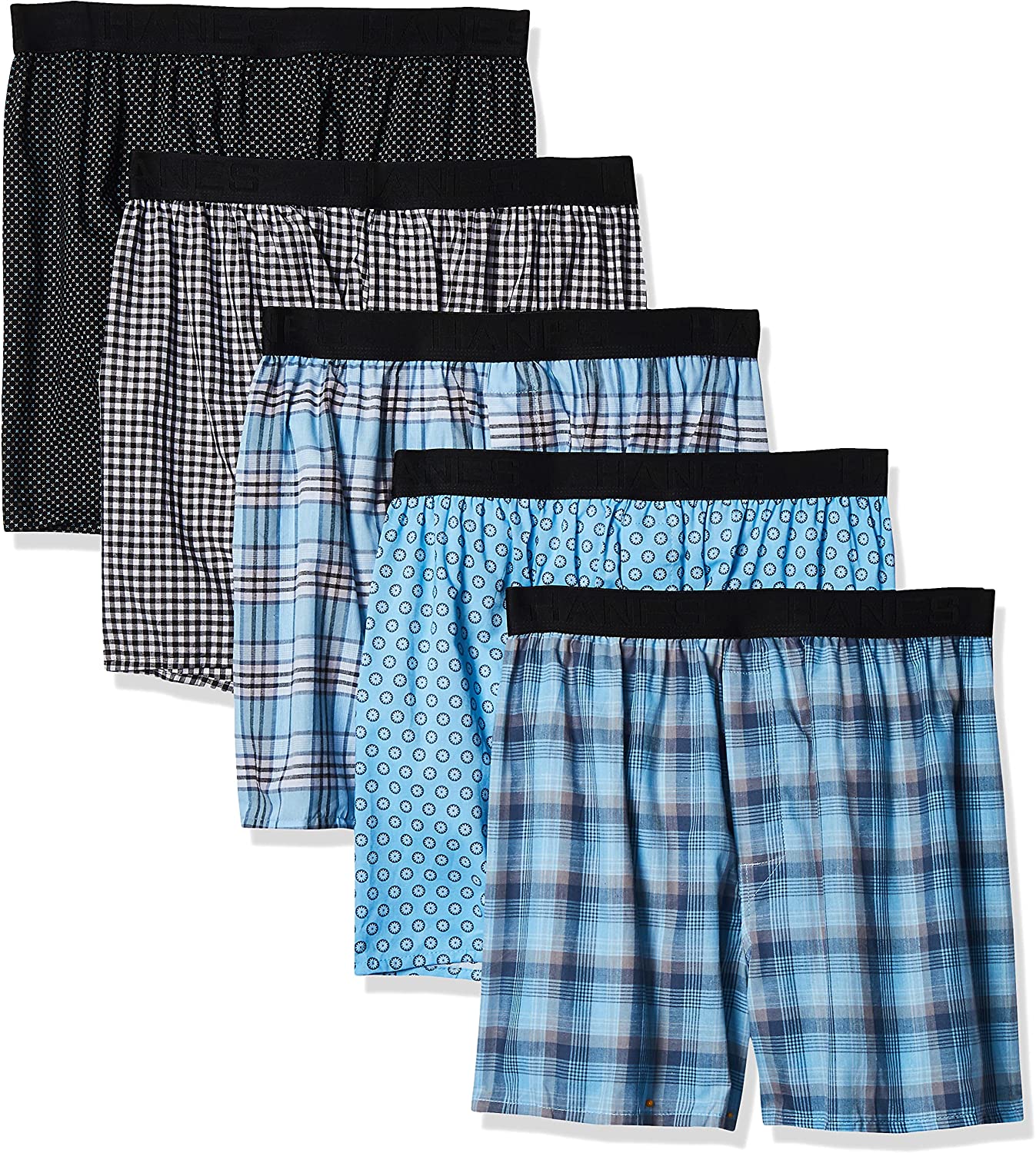 Hanes Ultimate mens Yarn Dye Exposed Waistband Boxer - Multiple Packs and Colors