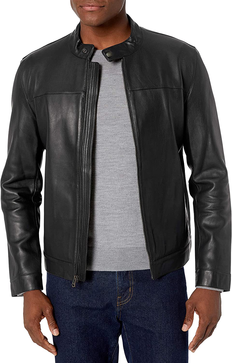 Cole Haan Men's Bonded Leather Moto Jacket