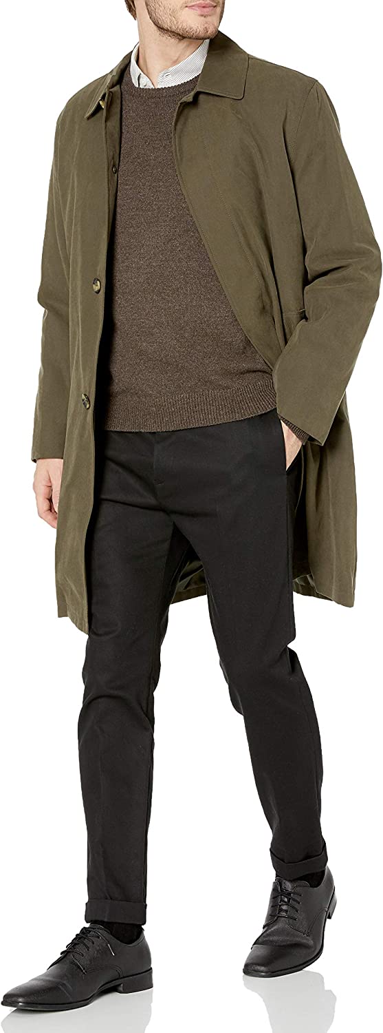 LONDON FOG Men's Durham Rain Coat with Zip-Out Body