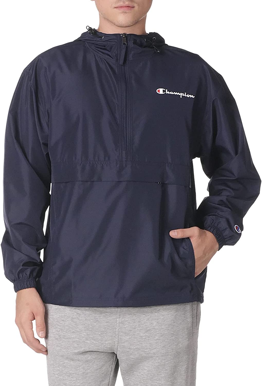 Champion Men's Packable Jacket-Solid
