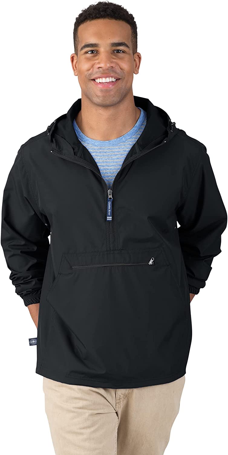 Charles River Apparel Pack-N-Go Wind & Water-Resistant Pullover (Reg/Ext Sizes)