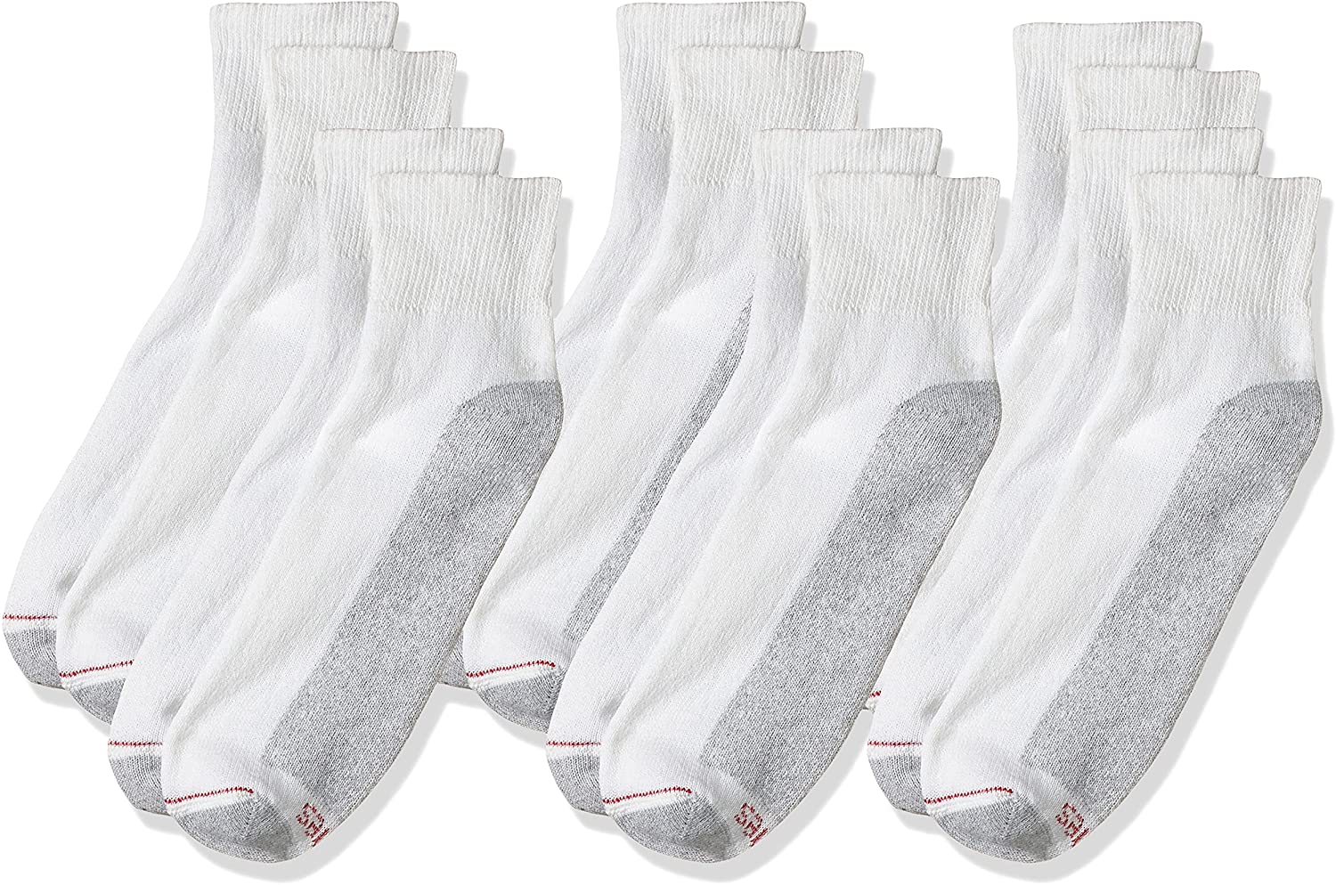 Hanes Men's Big & Tall Cushion Ankle Socks 6-Pack - Shoe Sizes: 13-15 - White