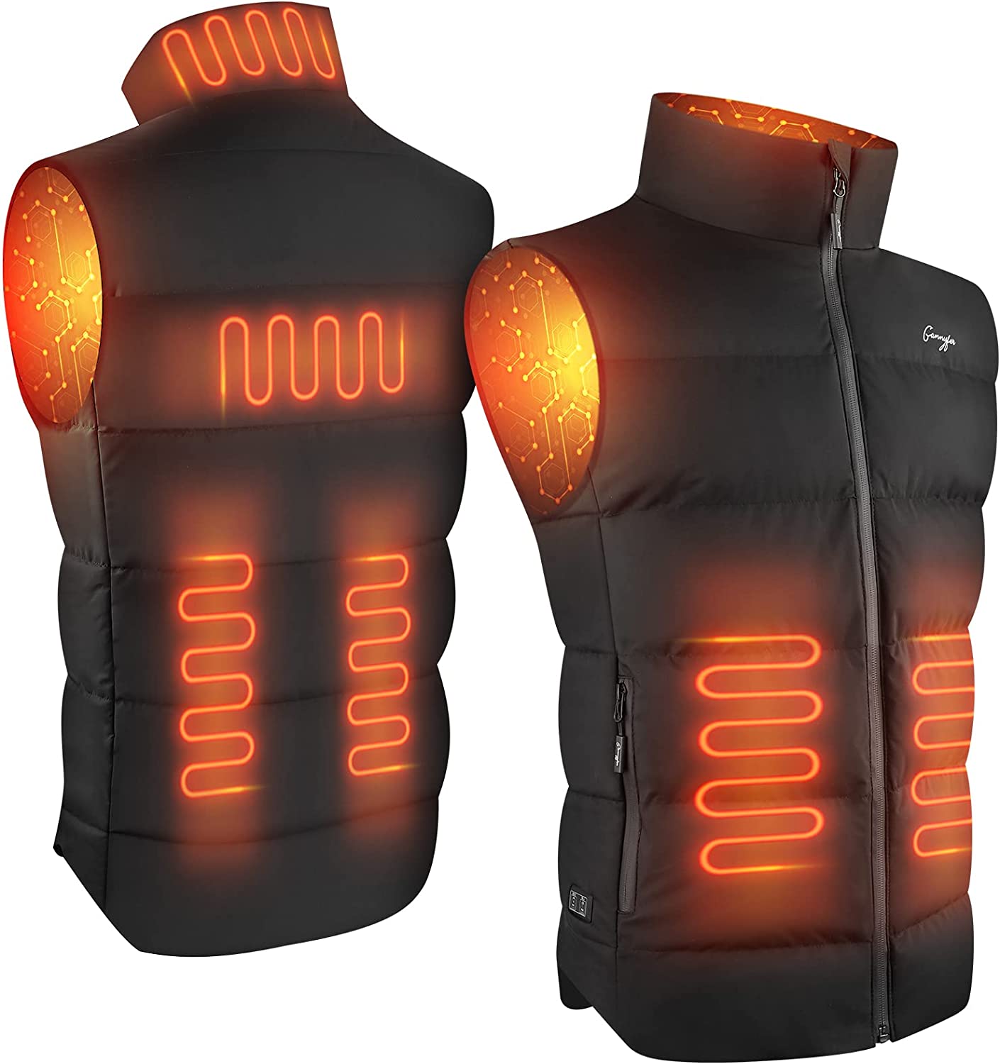 Gannyfer Heated Vest for Men&Women,Sports Disign Heating jacket Rechargeable,Smart Electric Body Warmer,Battery Not Included
