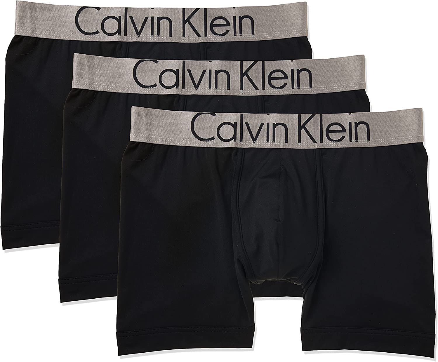 Calvin Klein Men's Steel Micro 3-Pack Boxer Briefs