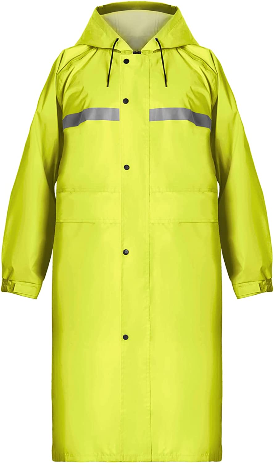 Coralrain Long Hooded Raincoat Safety Waterproof Emergency Rain Jacket Poncho for Men Women Adults