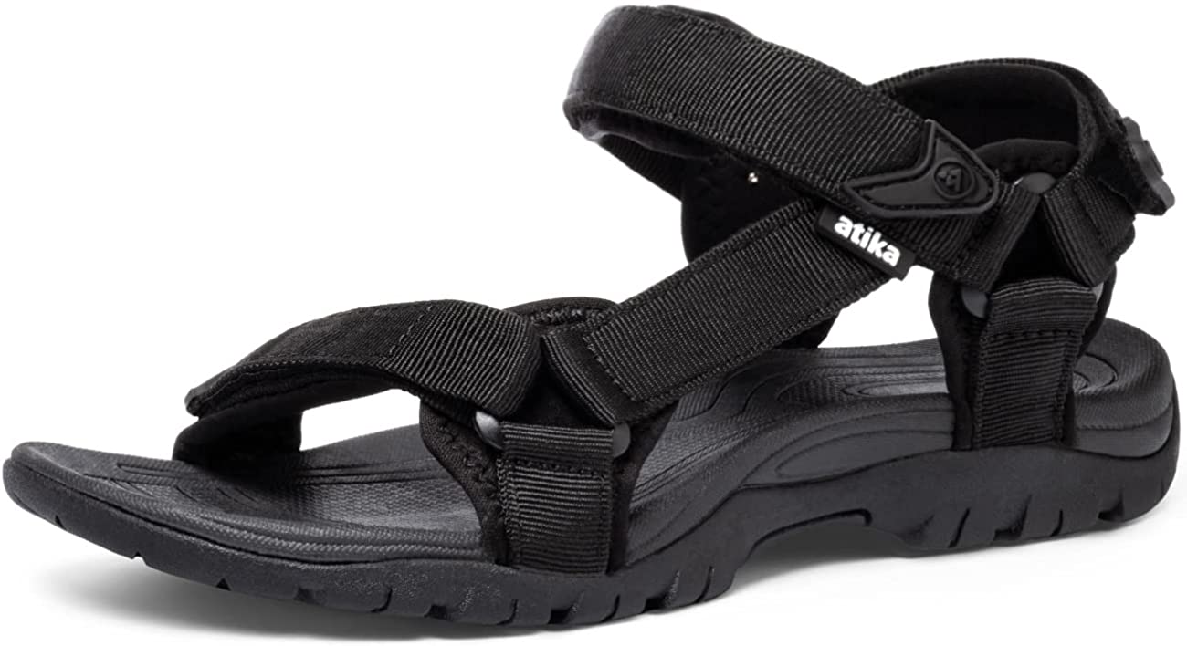 atika Men's Outdoor Hiking Sandals, Open Toe Arch Support Strap Water Sandals, Lightweight Athletic Trail Sport Sandals