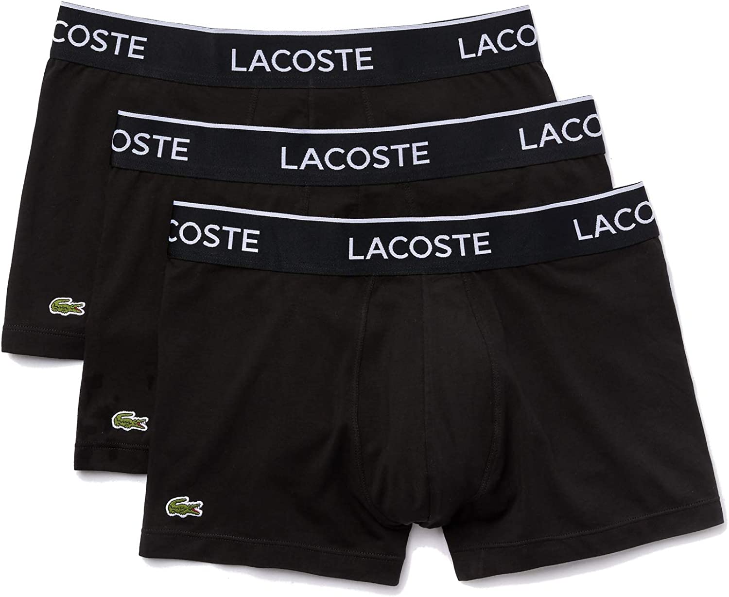 Lacoste Men's Casual Classic 3 Pack Cotton Stretch Trunks