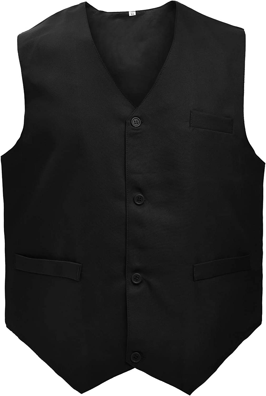 TOPTIE Waiter Uniform Unisex Button Vest for Supermarket Clerk & Volunteer