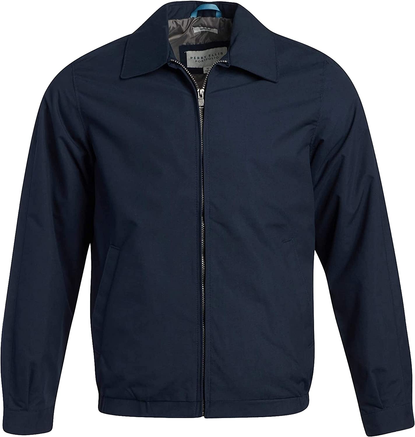 Perry Ellis Men’s Jacket – Casual Lightweight Water Resistant Microfiber Windbreaker Golf Coat (S-XL)