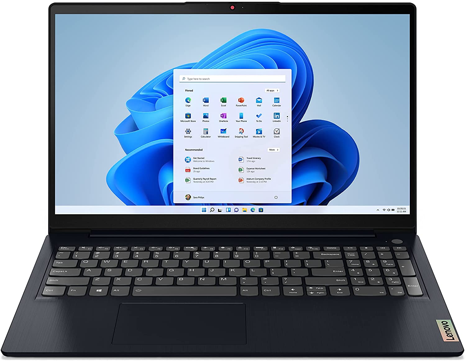 Lenovo IdeaPad 3 Laptop, 15.6" FHD Display, AMD Ryzen 5 5500U, 8GB RAM, 512GB Storage, AMD Radeon 7 Graphics, Windows 11 Home, Abyss Blue