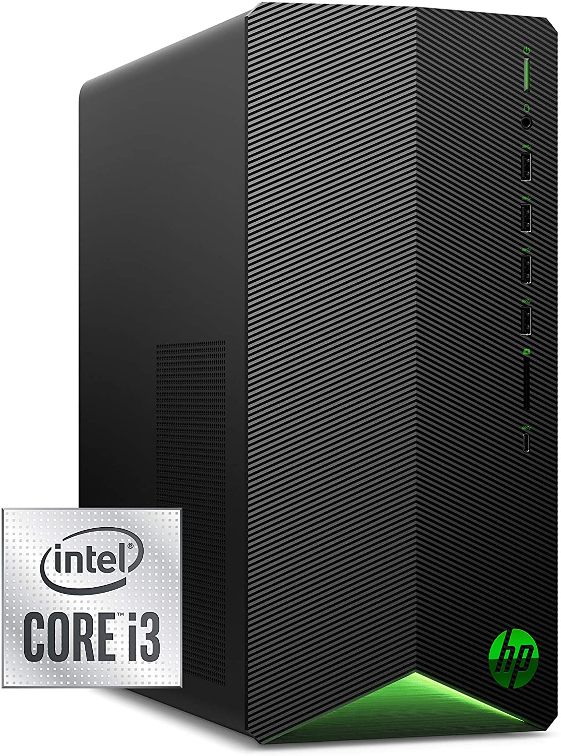 HP Pavilion Gaming Desktop, NVIDIA GeForce GTX 1650 SUPER, Intel Core i3-10100, 8 GB DDR4 RAM, 256 GB PCIe NVMe SSD, Windows 11, USB Mouse and Keyboard, Compact Tower Design (TG01-1022, 2020)