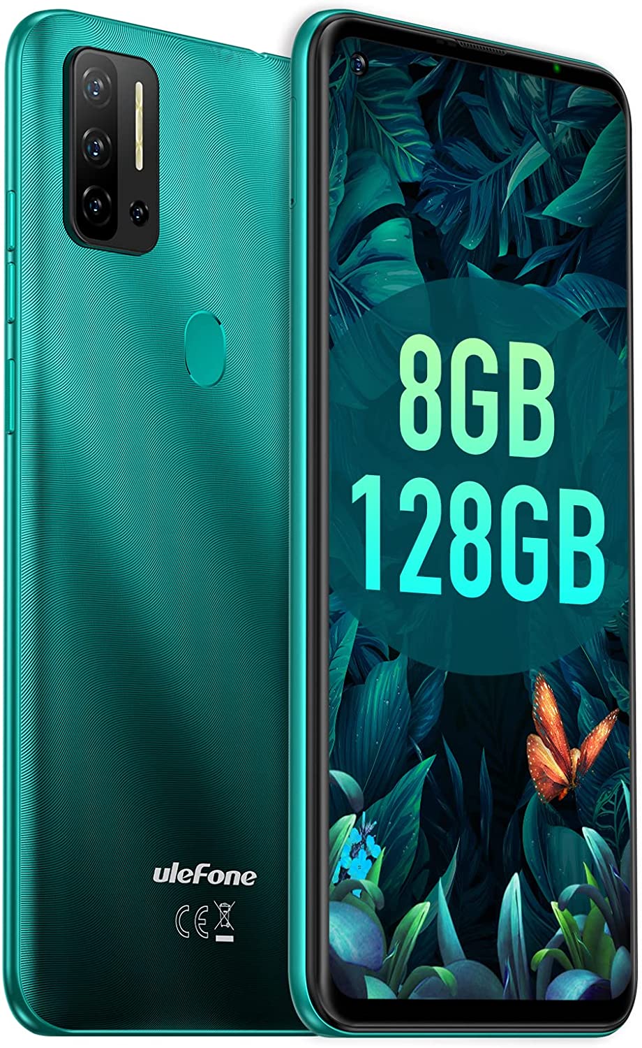 Unlocked Smartphones Ulefone Note 11P (2021) Android 11 Unlocked Cell phones, 48MP Quad Rear Camera Triple Card Slots, 6.55" Punch Hole Screen Dual SIM Phones, 4500mAh Global Bands, US Version - Green