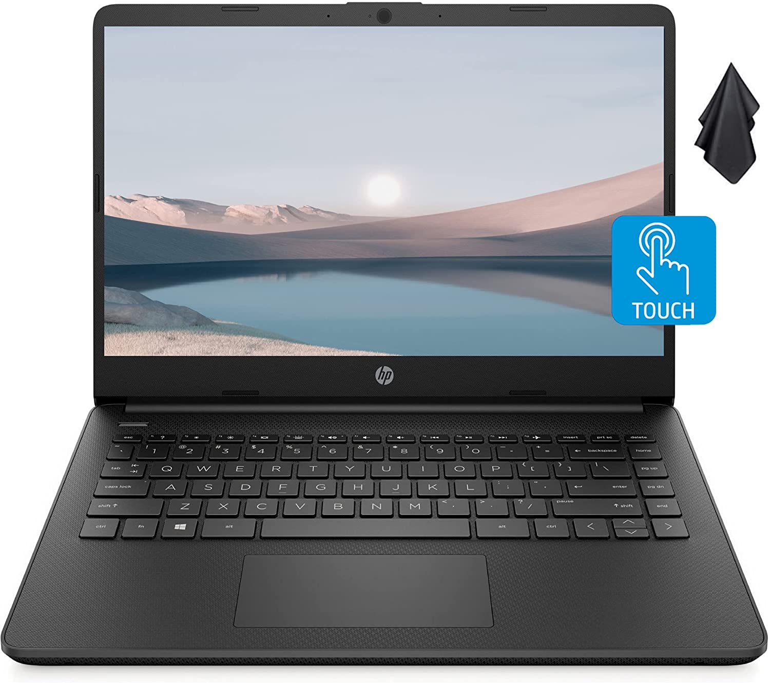 2022 HP Pavilion Laptop, 14-inch HD Touchscreen, AMD 3000 Series Processor, Long Battery Life, Webcam, HDMI, Windows 10 + One Year of Office365 (14, 8GB RAM | 192GB Storage, Black)