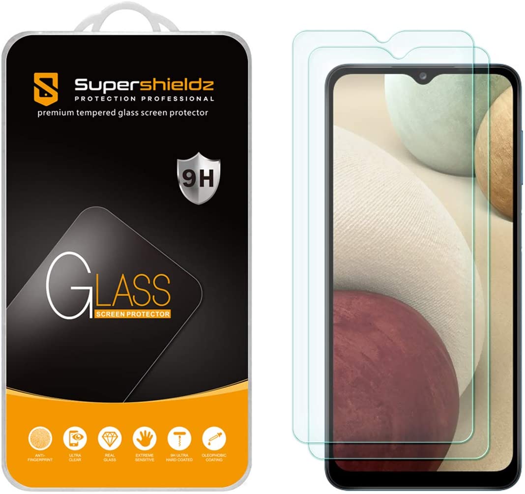 (2 Pack) Supershieldz Designed for Samsung Galaxy A13 5G / Galaxy A12 Tempered Glass Screen Protector, Anti Scratch, Bubble Free