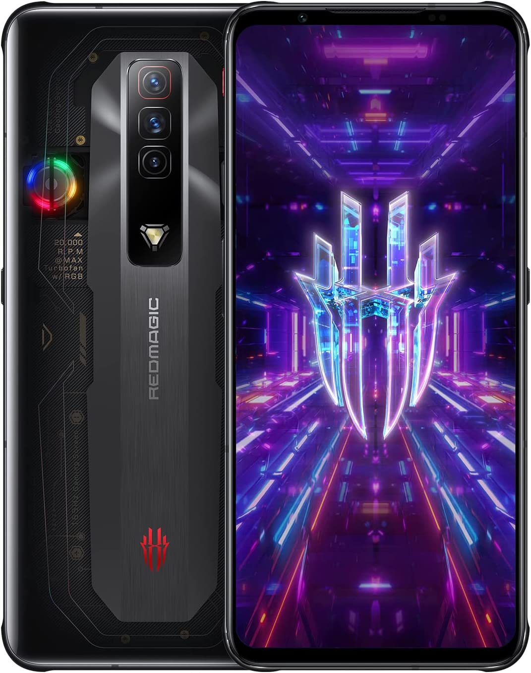 REDMAGIC 7 165Hz Gaming Phone with 6.8" Screen and 64MP Camera, 5G Android Smartphone with Snapdragon 8 Gen 1 and 18GB+256GB, 4500mAh Battery and US Version Factory Unlocked Cell Phone Transparent