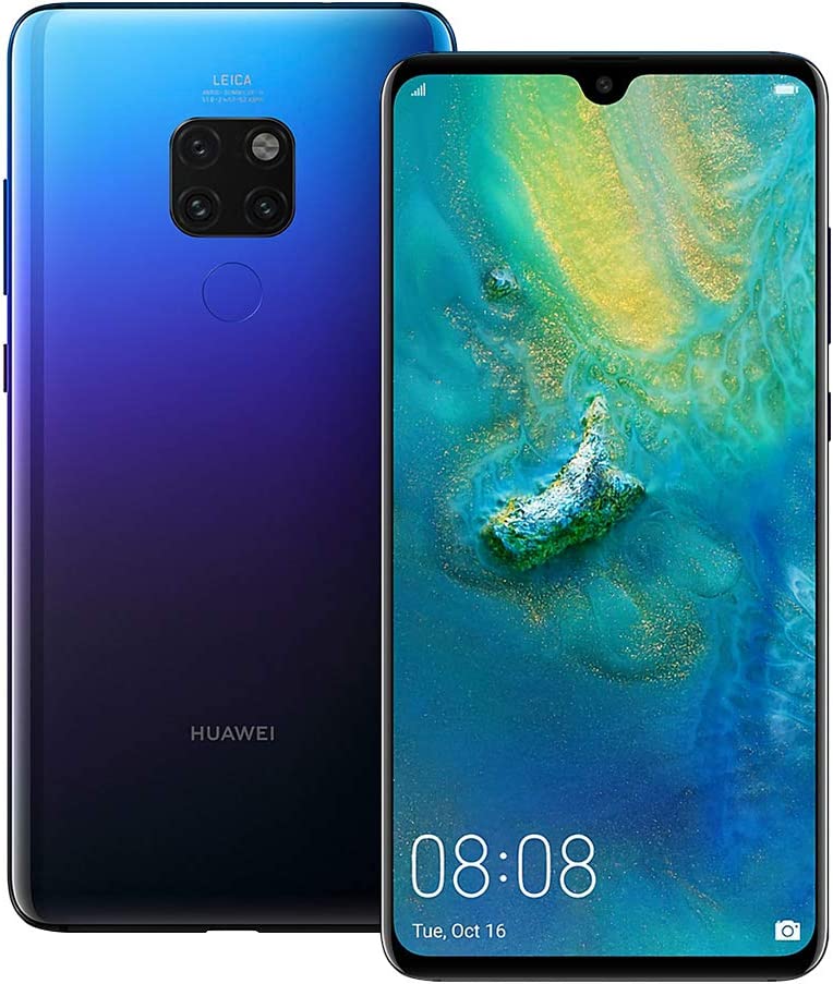Huawei Mate 20 (HMA-L29) 6GB / 128GB 6.53-inches LTE Dual SIM Factory Unlocked - International Stock No Warranty (Twilight)