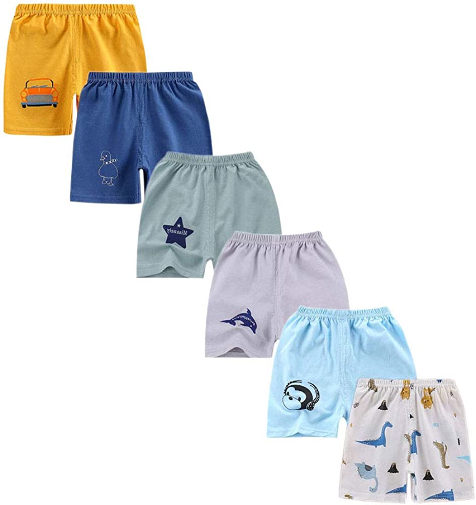 SharelySheep Baby Boys Elastic Waist Dinosaur Cotton Shorts Toddler Kids Pants