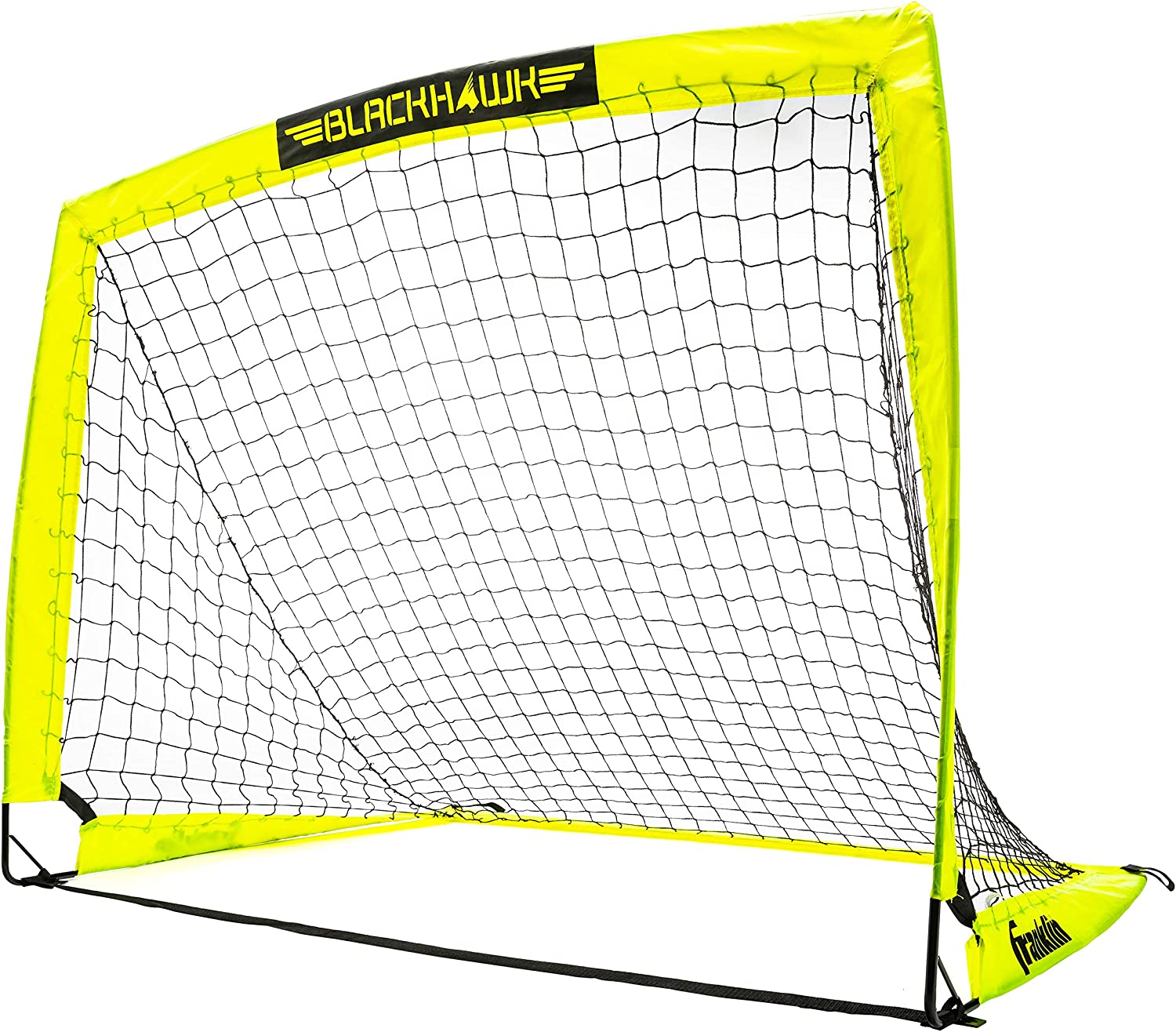Franklin Sports Blackhawk Backyard Soccer Goal - Portable Kids Soccer Net - Pop Up Folding Indoor + Outdoor Goals - 4' x 3' - Pink