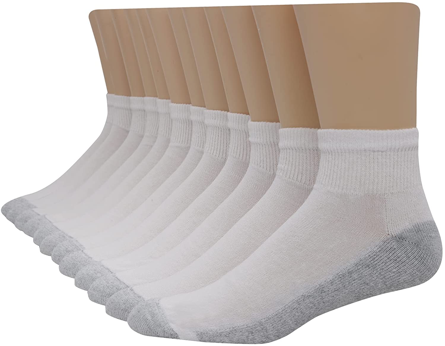 Hanes Men's FreshIQ Odor Protection With Cushioned Foot Bottom Ankle Socks, 12-Pack