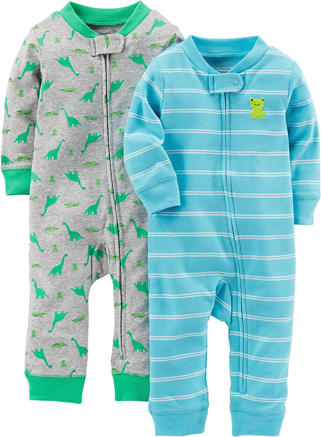 Simple Joys by Carter's Baby Boys' Cotton Footless Sleep and Play, Pack of 2
