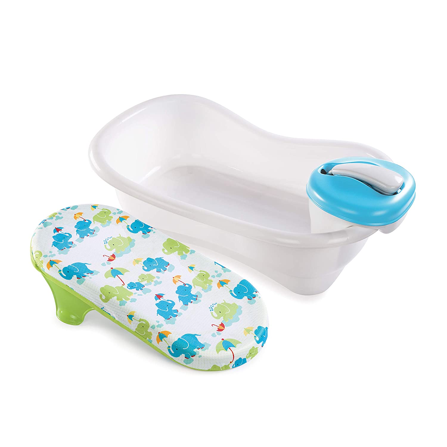Summer Newborn to Toddler Bath Center and Shower (Neutral) - Bathtub Includes Four Stages that Grow with Your Child