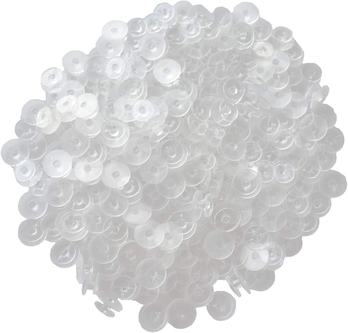 YEALQUE 250pcs Clean Buckle Plastic Transparent Button Charm Backs Accessories for Shoe Charms Whristband Charm Factory DIY Ornaments