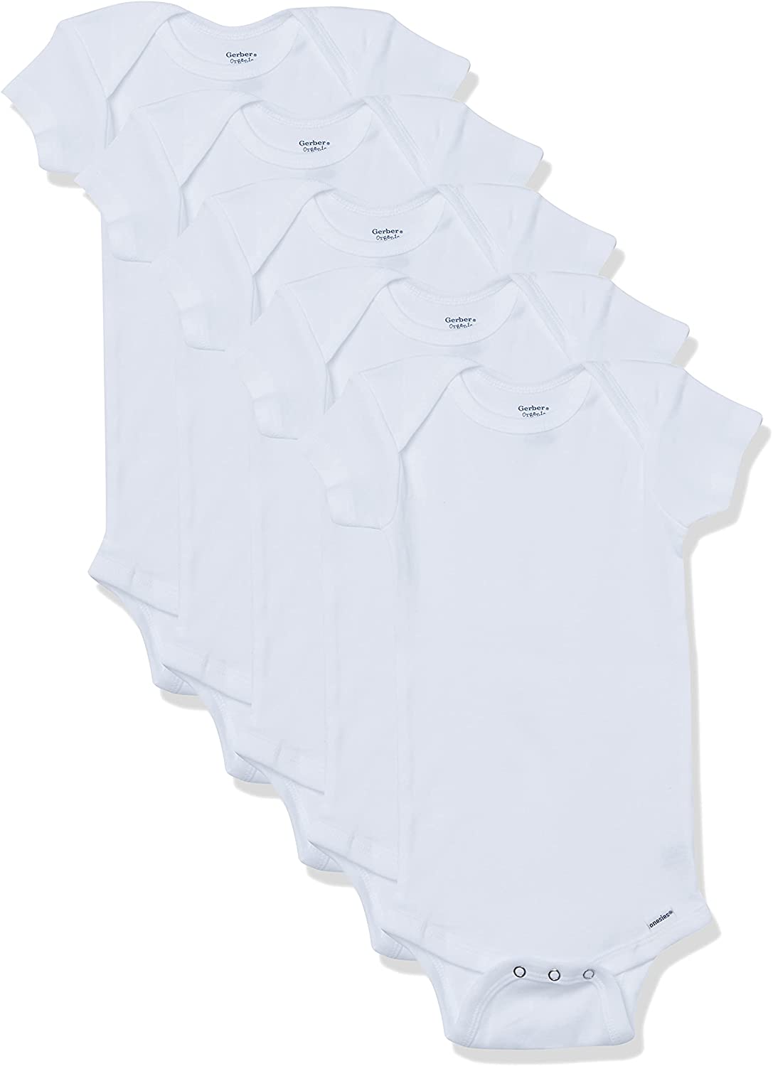 Gerber unisex-baby 5-pack Short Sleeve Onesies Bodysuits