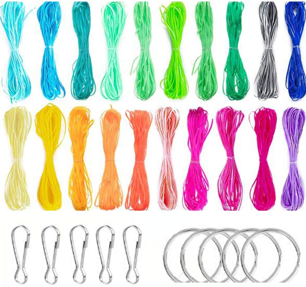 String Gimp Plastic Lacing Cord for Bracelets Scoubidou Craft Kits 20 Colors