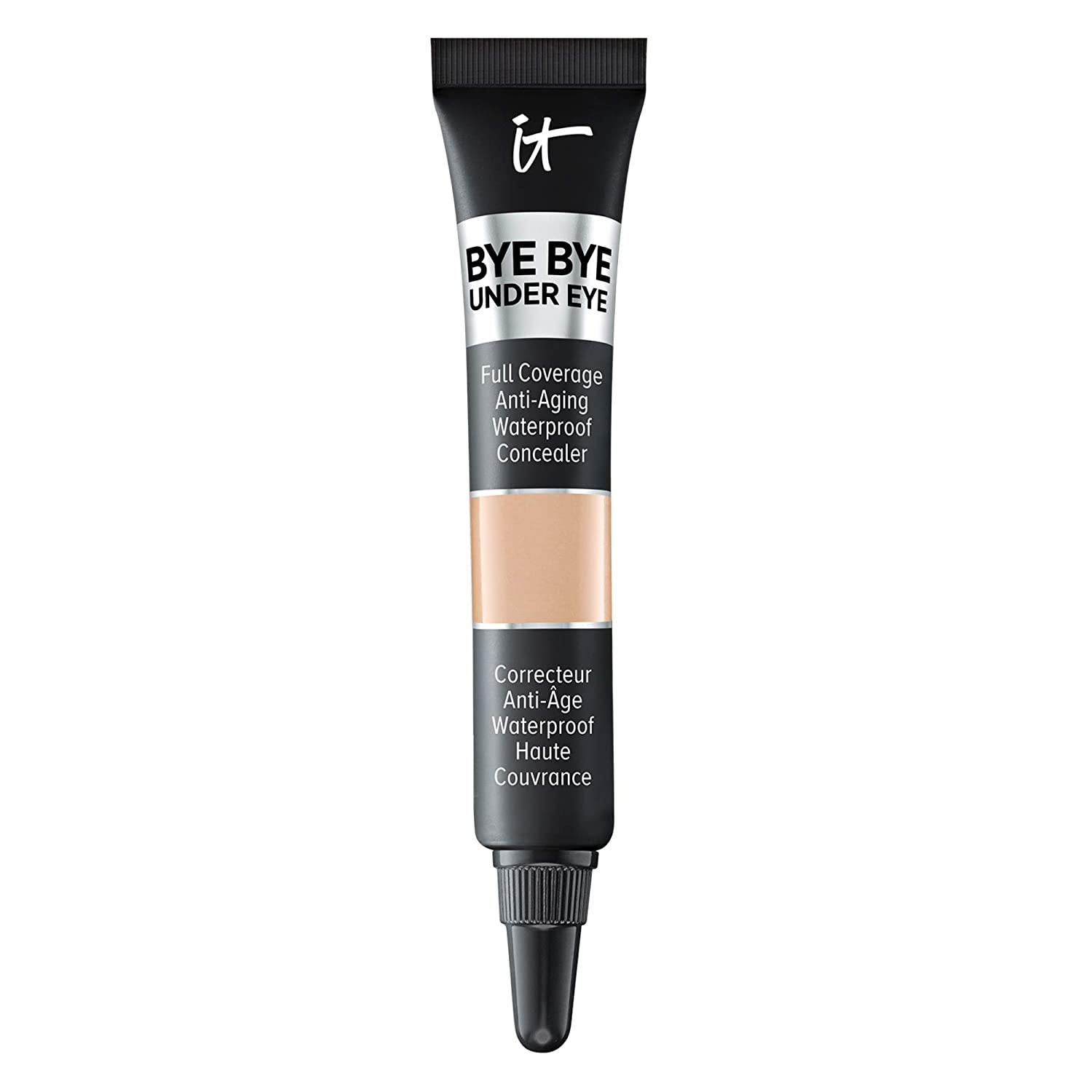 IT Cosmetics Bye Bye Under Eye, 13.0 Light Natural (N) - Travel Size - Full-Coverage, Anti-Aging, Waterproof Concealer - Improves the Appearance of Dark Circles, Wrinkles & Imperfections - 0.11 fl oz