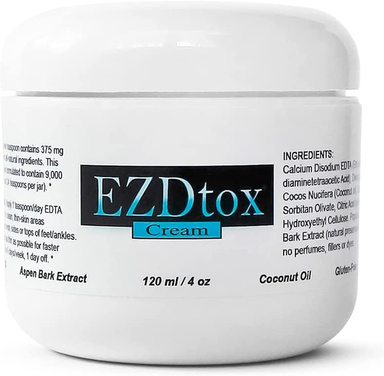 EZDtox Cream - Heavy Metal EDTA Detox - 1 Month Supply - 4 oz. Jar