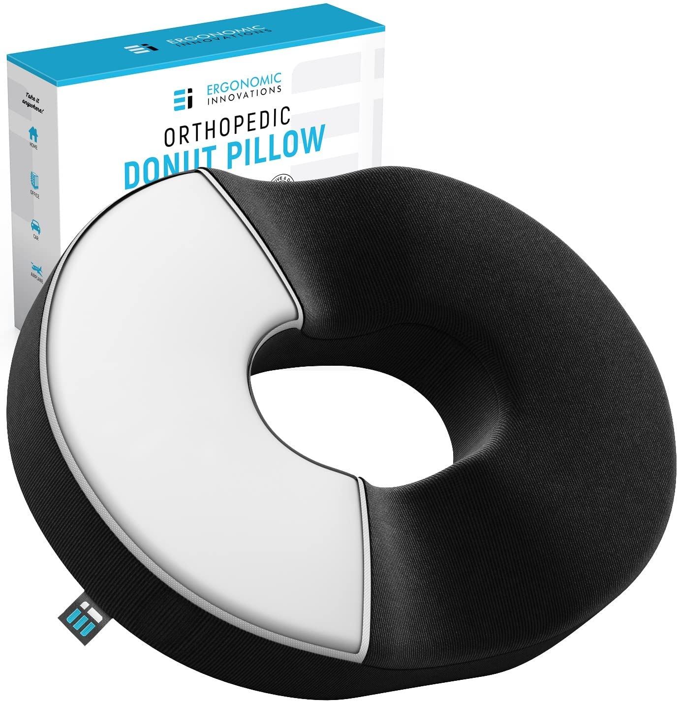 Donut Pillow Coccyx Cushion for Tailbone Pain Relief Cushion, Butt Seat Cushion for Hemorrhoids, Suitable for Office Chair Cushions, Work Home, Wheelchairs & Travel, Back, Sciatica Pain Relief Pad
