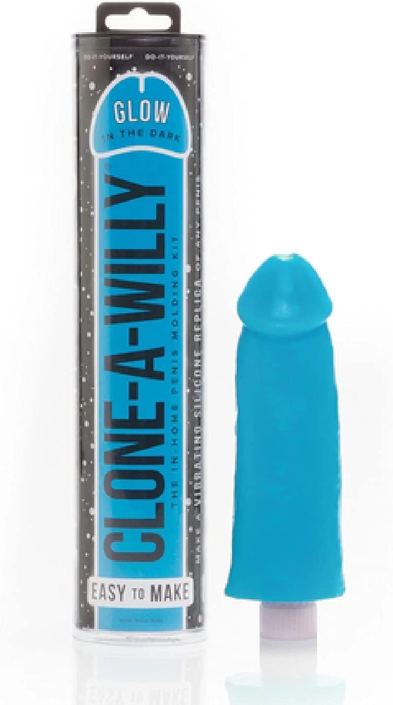 Clone-A-Willy Silicone Penis Casting Kit - Glow In the Dark Blue